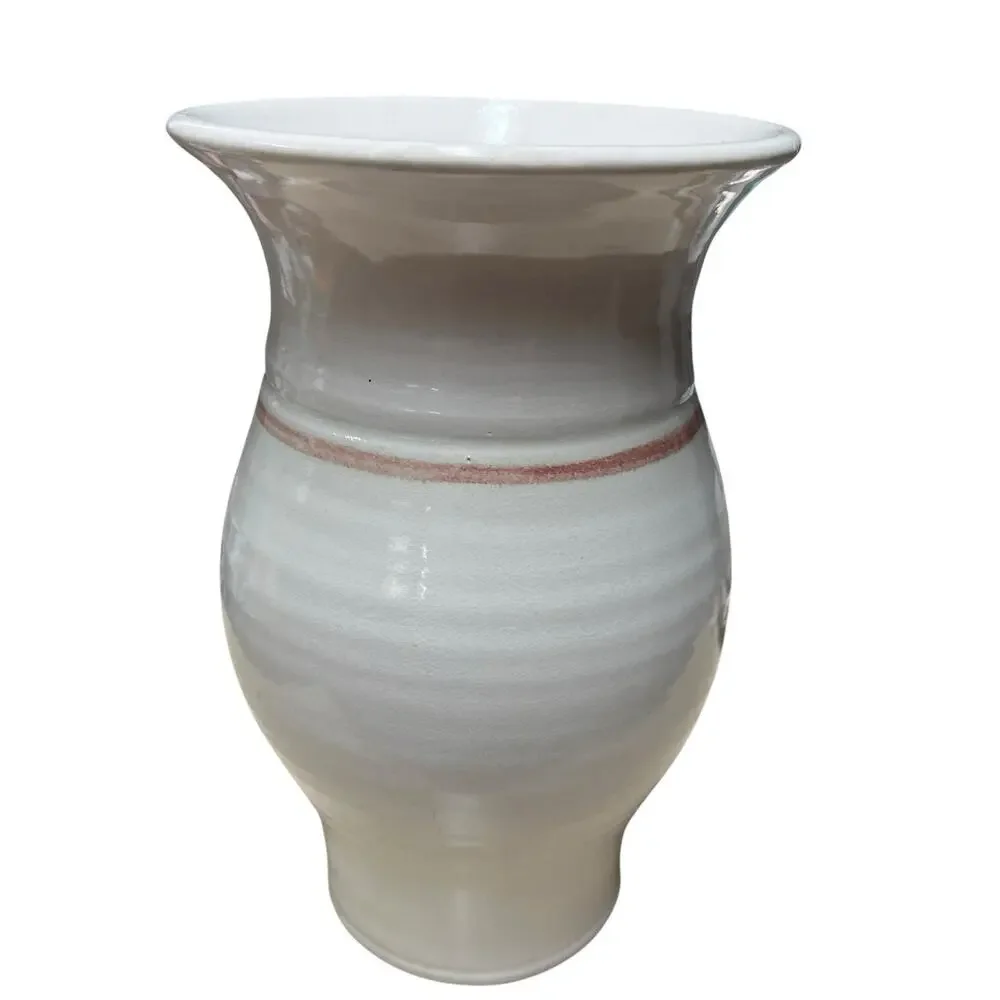 Vase Art Pottery Abstract Floral Stoneware Vintage Volup Handmade Flower Fairy - Picture 9 of 12